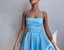 Шовкова сукня  з пишною спідницею та шнурівкою   | PUSHKA SHOP