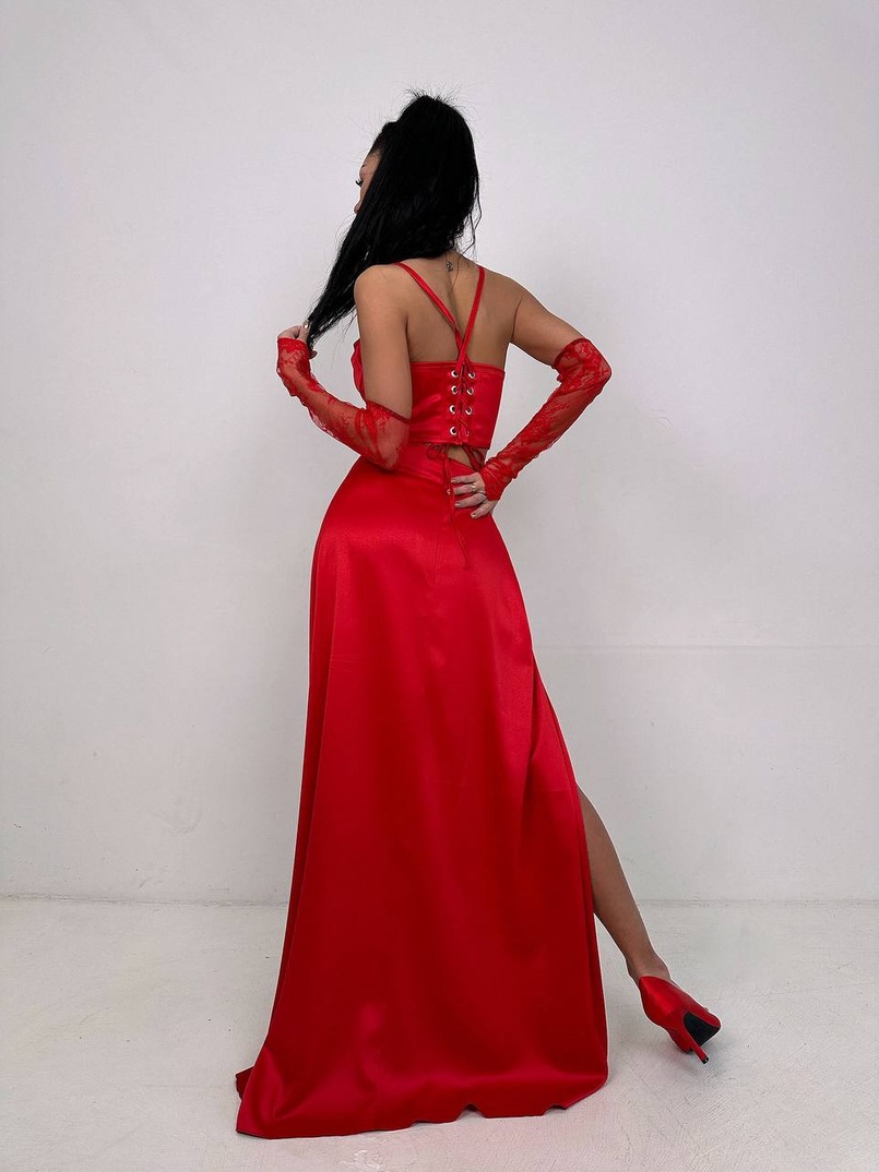 Комплект: корсет+ рукавички + спідниця максі Комплект: корсет+ рукавички + спідниця максі | PUSHKA SHOP