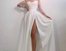 Сукня максі з паєтками та розрізом на спідниці | PUSHKA SHOP