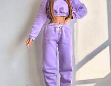 Базовий костюм на флісі з об'ємними капюшоном Базовий костюм на флісі з об'ємними капюшоном | PUSHKA SHOP