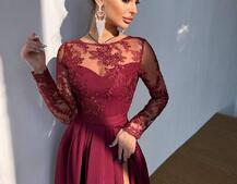 Сукня максі з мереживом  | PUSHKA SHOP