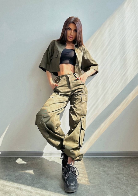 Комплект:  сорочка та штани карго | PUSHKA SHOP