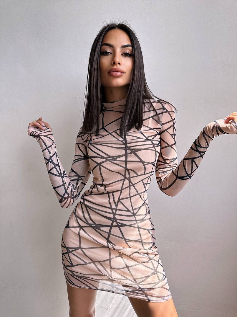 Міні сукня з принтом  Міні сукня з принтом  | PUSHKA SHOP