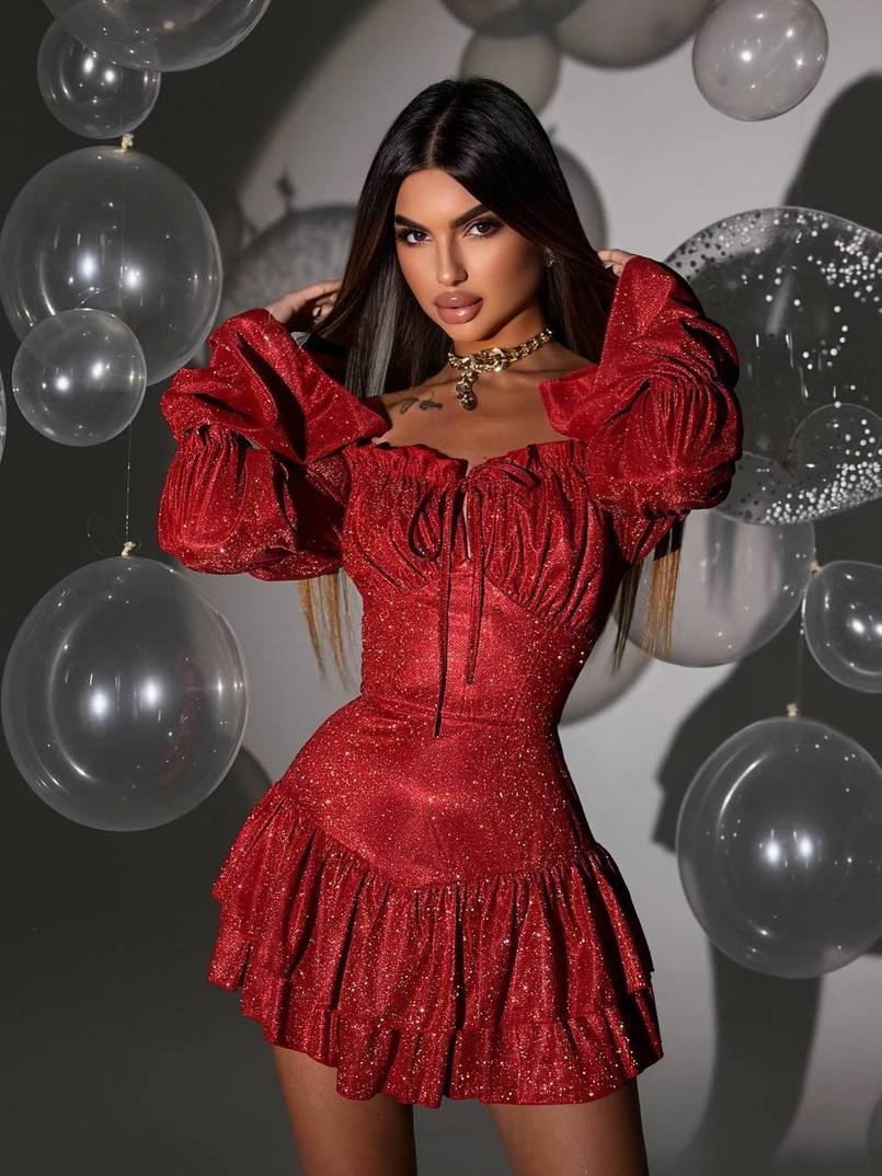 Сукня із пишною спідницею та воланами Сукня із пишною спідницею та воланами | PUSHKA SHOP