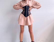 Приталена сорочка + корсет з блискавкою Приталена сорочка + корсет з блискавкою | PUSHKA SHOP