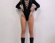 Трикотажне боді зі шнурівкою Трикотажне боді зі шнурівкою | PUSHKA SHOP