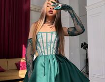 Комплект : мереживний корсет з рукавичками + спідниця балон Комплект : мереживний корсет з рукавичками + спідниця балон | PUSHKA SHOP