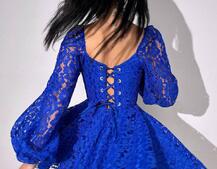 Мереживна сукня з корсетним верхом та пишною подвійною спідницею  Мереживна сукня з корсетним верхом та пишною подвійною спідницею  | PUSHKA SHOP