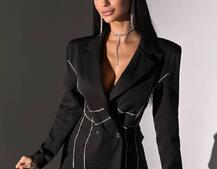 Сукня-піджак, декорована стразами Ручна робота Сукня-піджак, декорована стразами Ручна робота | PUSHKA SHOP