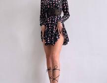 Приталена сукня з корсетною вставкою та спідницею-сонцем | PUSHKA SHOP