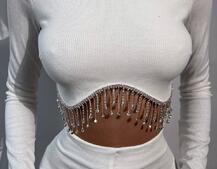 Комплект : штани кльош і топ , декорований бахромою зі страз Ручна робота Комплект : штани кльош і топ , декорований бахромою зі страз Ручна робота | PUSHKA SHOP