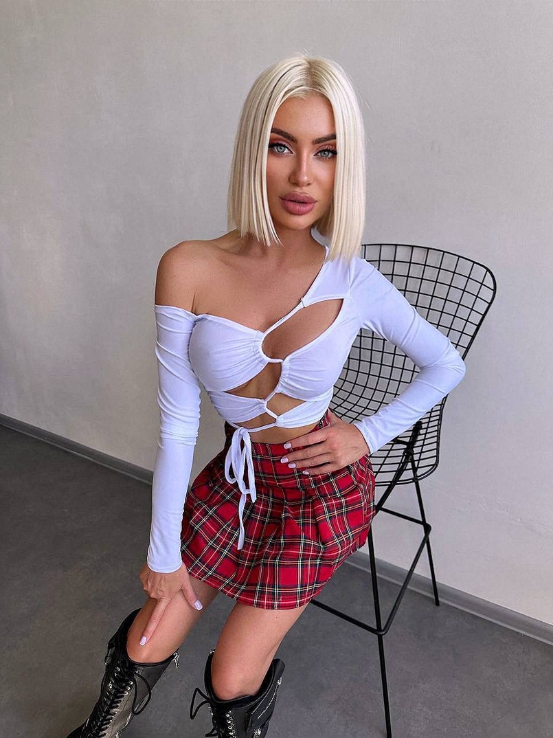 Комплект: топ + спідниця в клітинку   Комплект: топ + спідниця в клітинку   | PUSHKA SHOP