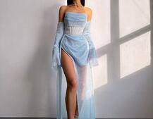 Комплект: корсет з рукавами + спідниця максі Комплект: корсет з рукавами + спідниця максі | PUSHKA SHOP