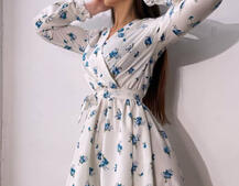 Сукня в квітковий принт з воланами Сукня в квітковий принт з воланами | PUSHKA SHOP