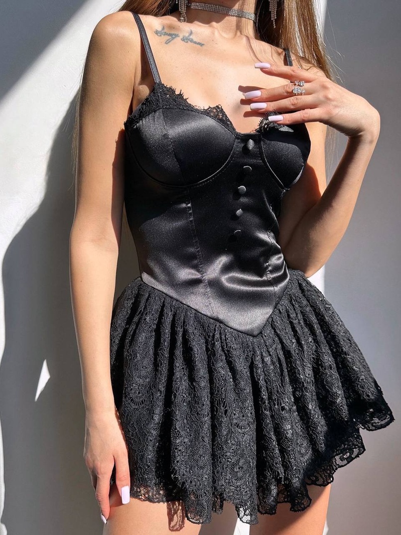 Атласний ромпер бюстьє  Атласний ромпер бюстьє  | PUSHKA SHOP