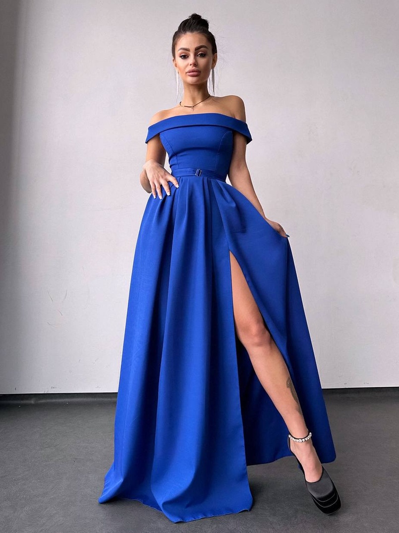 Сукня максі з відкритими плечима  Сукня максі з відкритими плечима  | PUSHKA SHOP