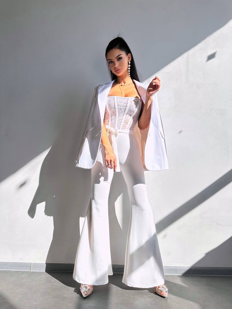 Комплект: піджак + комбінезон кльош Комплект: піджак + комбінезон кльош | PUSHKA SHOP