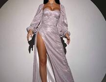 Сяючий комплект: корсет  + спідниця  максі з драпіруванням | PUSHKA SHOP