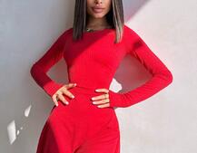 Трикотажна сукня міні  зі шнурівкою на спинці    | PUSHKA SHOP