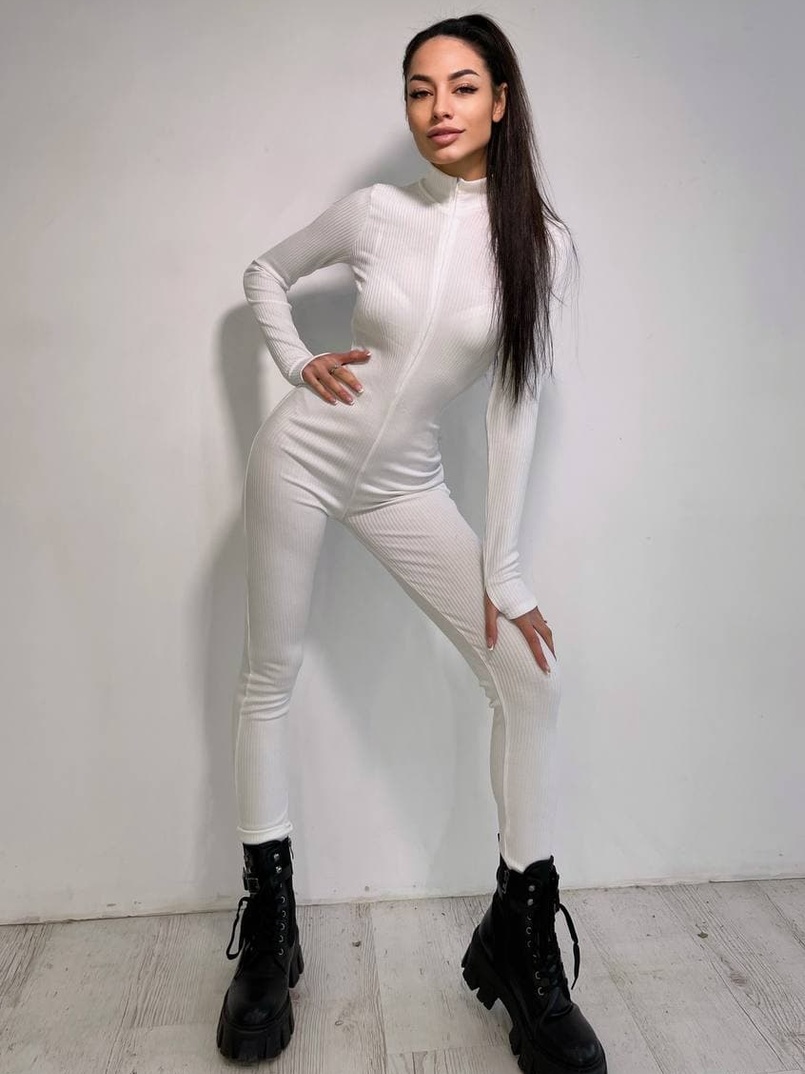 Трикотажный облегающий комбинезон  Трикотажный облегающий комбинезон  | PUSHKA SHOP