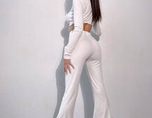 Комплект : штани кльош і топ , декорований бахромою зі страз Ручна робота Комплект : штани кльош і топ , декорований бахромою зі страз Ручна робота | PUSHKA SHOP