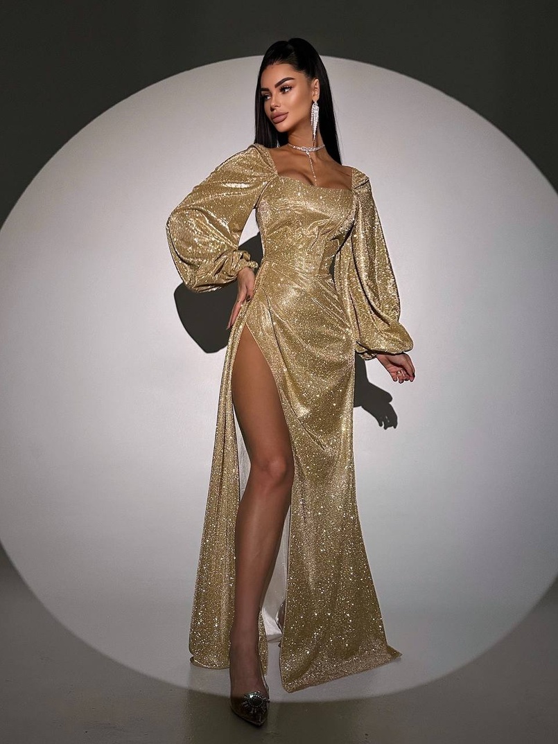 Сяючий комплект: корсет + спідниця  максі з драпіруванням Сяючий комплект: корсет + спідниця  максі з драпіруванням | PUSHKA SHOP