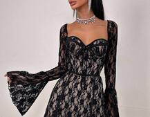 Мереживна сукня міні з чашечками    Мереживна сукня міні з чашечками    | PUSHKA SHOP