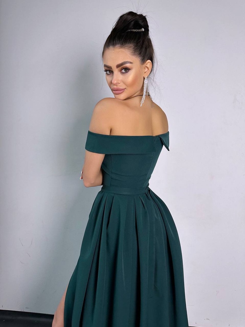 Сукня максі з відкритими плечима  | PUSHKA SHOP