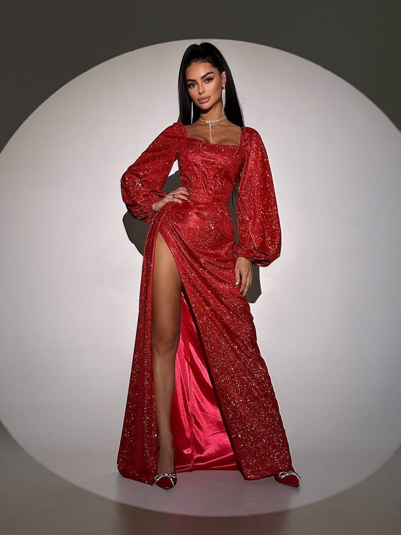 Сяючий комплект: корсет + спідниця  максі з драпіруванням Сяючий комплект: корсет + спідниця  максі з драпіруванням | PUSHKA SHOP