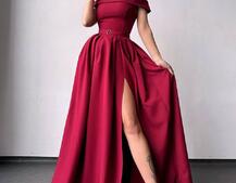 Сукня максі з відкритими плечима  Сукня максі з відкритими плечима  | PUSHKA SHOP