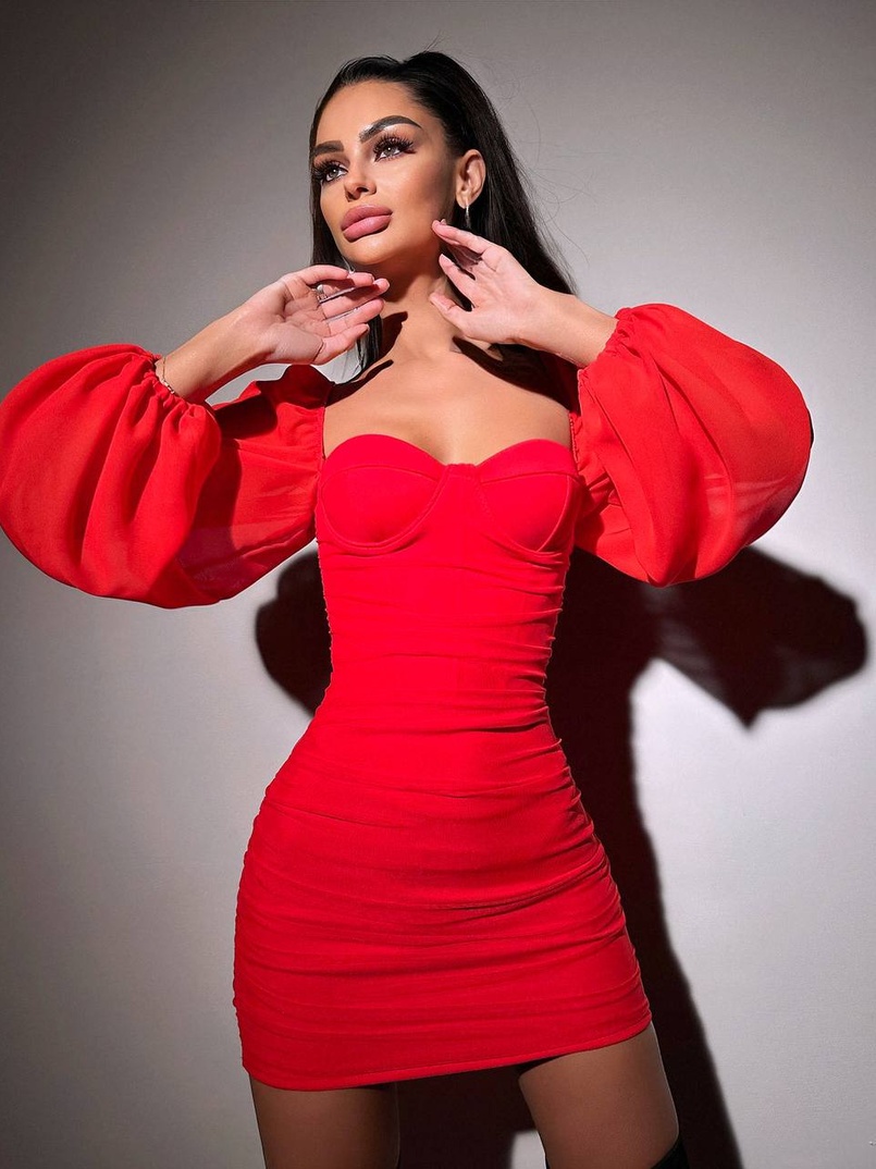 Корсетна сукня з чашечками з ефектом push up з драпіруванням   Корсетна сукня з чашечками з ефектом push up з драпіруванням   | PUSHKA SHOP