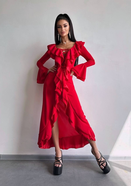 Сукня з воланами  | PUSHKA SHOP