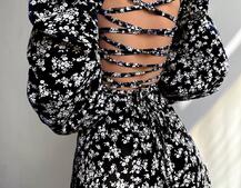 Улюблена сукня-міді зі шнурівкою на спинці та розрізом на ніжці Улюблена сукня-міді зі шнурівкою на спинці та розрізом на ніжці | PUSHKA SHOP