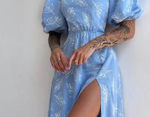 Улюблена сукня міді зі шнурівкою на спинці в нових кольорах | PUSHKA SHOP