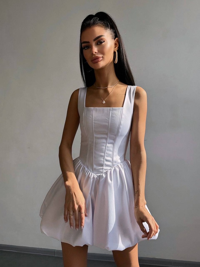 Атласна корсетна сукня міні  Атласна корсетна сукня міні  | PUSHKA SHOP