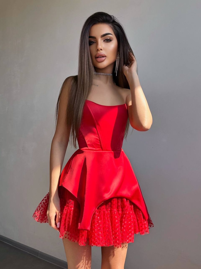 Атласна корсетна сукня  Атласна корсетна сукня  | PUSHKA SHOP