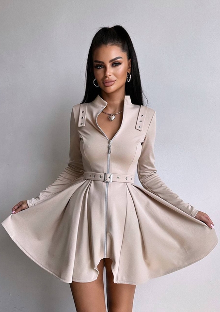 Сукня з пишною спідницею і поясом | PUSHKA SHOP