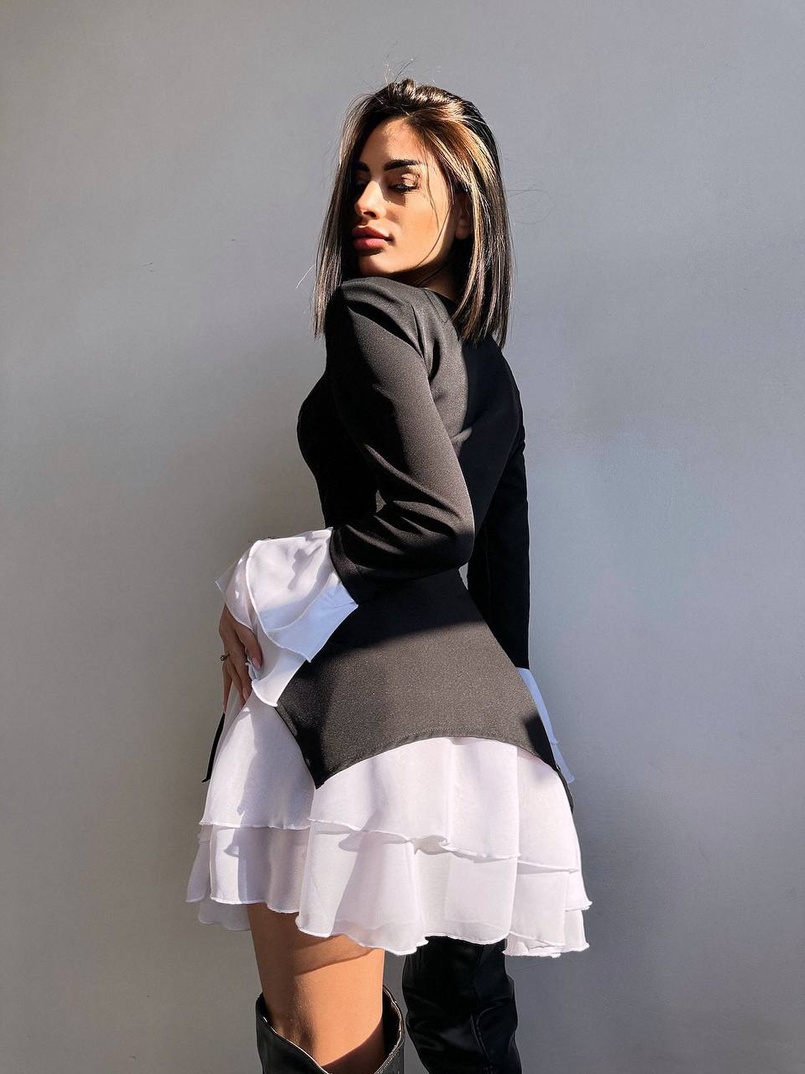 Сукня з воланами та ґудзиками  Сукня з воланами та ґудзиками  | PUSHKA SHOP