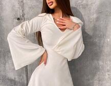 Оксамитова сукня міні з розкльошоними рукавами    Оксамитова сукня міні з розкльошоними рукавами    | PUSHKA SHOP