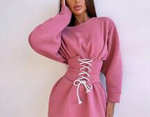 Тепле затишне худі over-size на флісі + корсет на шнурівці Можна носити з корсетом та без | PUSHKA SHOP