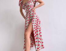 Сукня- міді  з принтом  Сукня- міді  з принтом  | PUSHKA SHOP