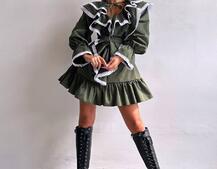 Котонова сукня декорована мереживом    Котонова сукня декорована мереживом    | PUSHKA SHOP