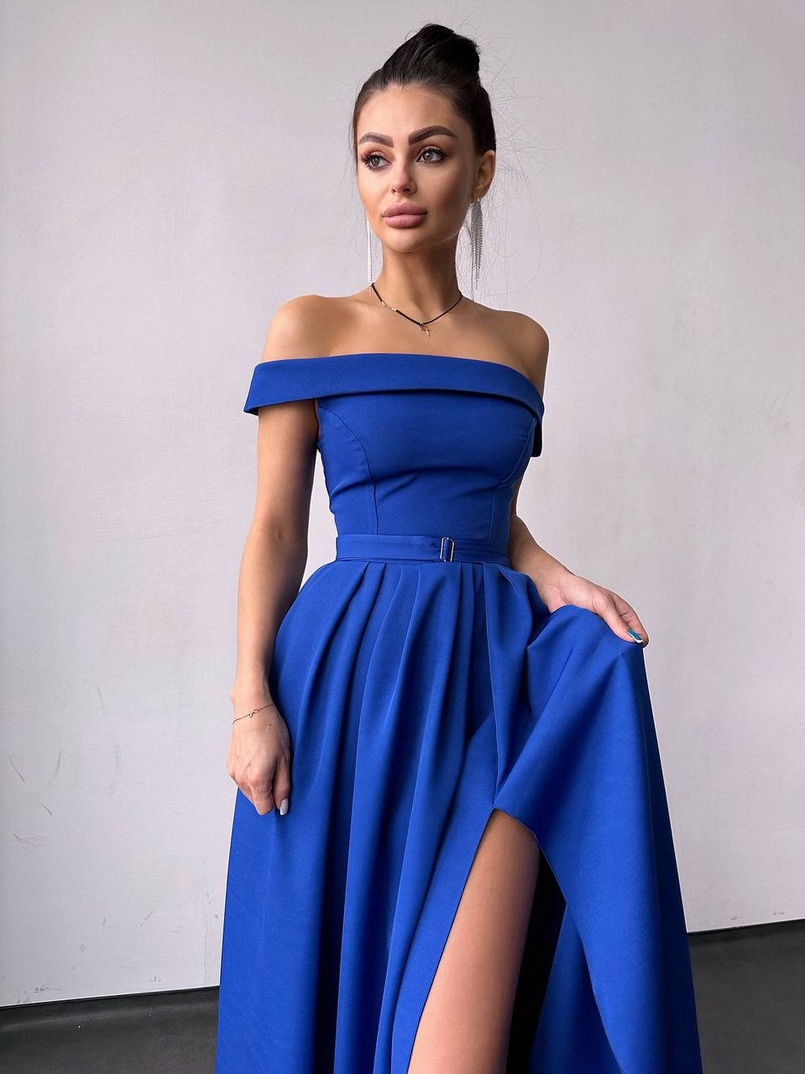 Сукня максі з відкритими плечима  Сукня максі з відкритими плечима  | PUSHKA SHOP