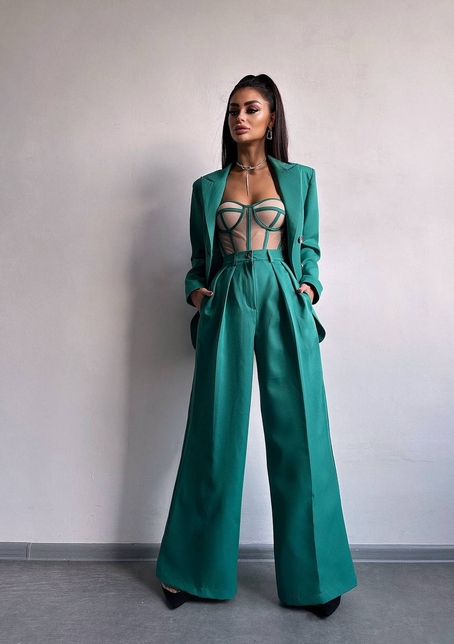 Костюм:  піджак на підкладці, штани+ корсет | PUSHKA SHOP