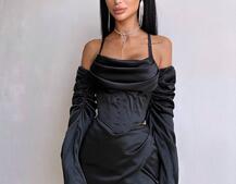 Комплект: корсет з рукавами    + спідниця міні з драпіруванням   Комплект: корсет з рукавами    + спідниця міні з драпіруванням   | PUSHKA SHOP