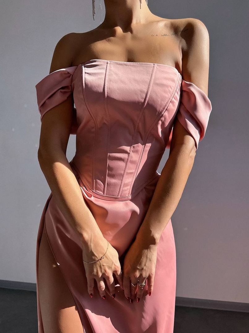 Комплект: корсет + спідниця максі з драпіруванням   | PUSHKA SHOP