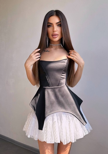 Атласна корсетна сукня  Атласна корсетна сукня  | PUSHKA SHOP