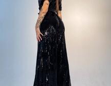 Бархатный комбинезон с голографическими блестками Бархатный комбинезон с голографическими блестками | PUSHKA SHOP