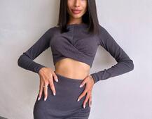 Комплект: топ + спідниця с розрізами  Комплект: топ + спідниця с розрізами  | PUSHKA SHOP