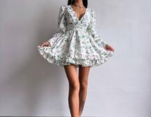 Сукня міні з пишною спідницею та драпіруванням на талії Сукня міні з пишною спідницею та драпіруванням на талії | PUSHKA SHOP